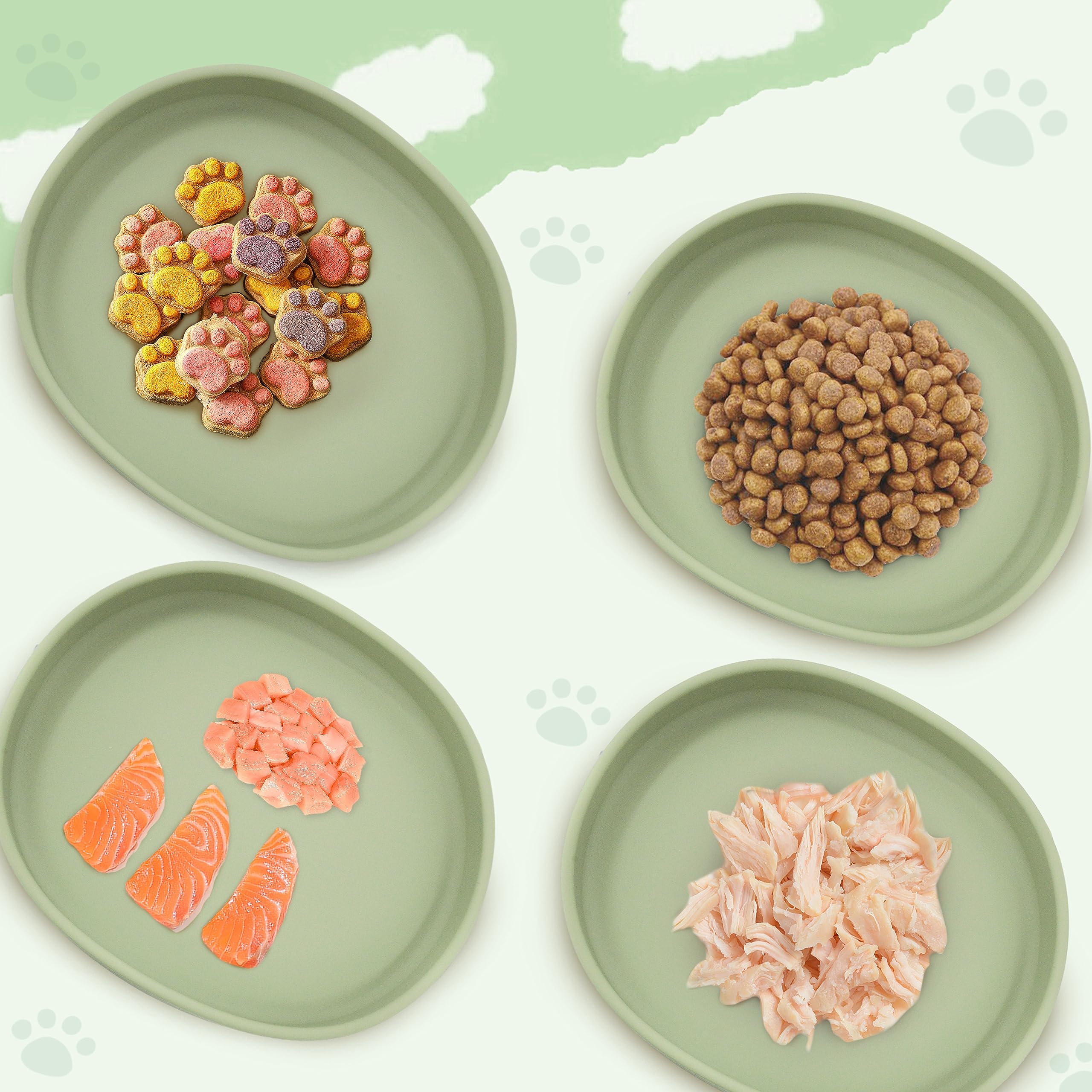 Bebeibon modern-design feeding bowls in green brighten mealtime.