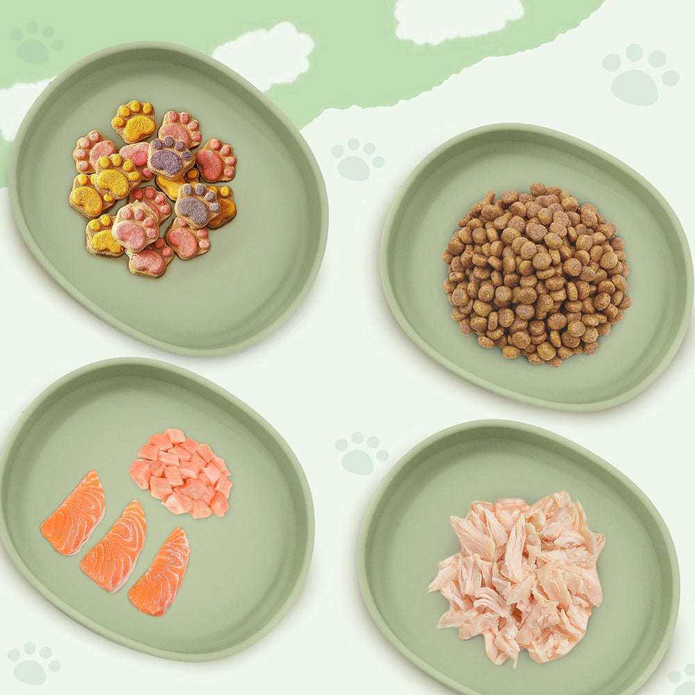 Bebeibon modern-design feeding bowls in green brighten mealtime.