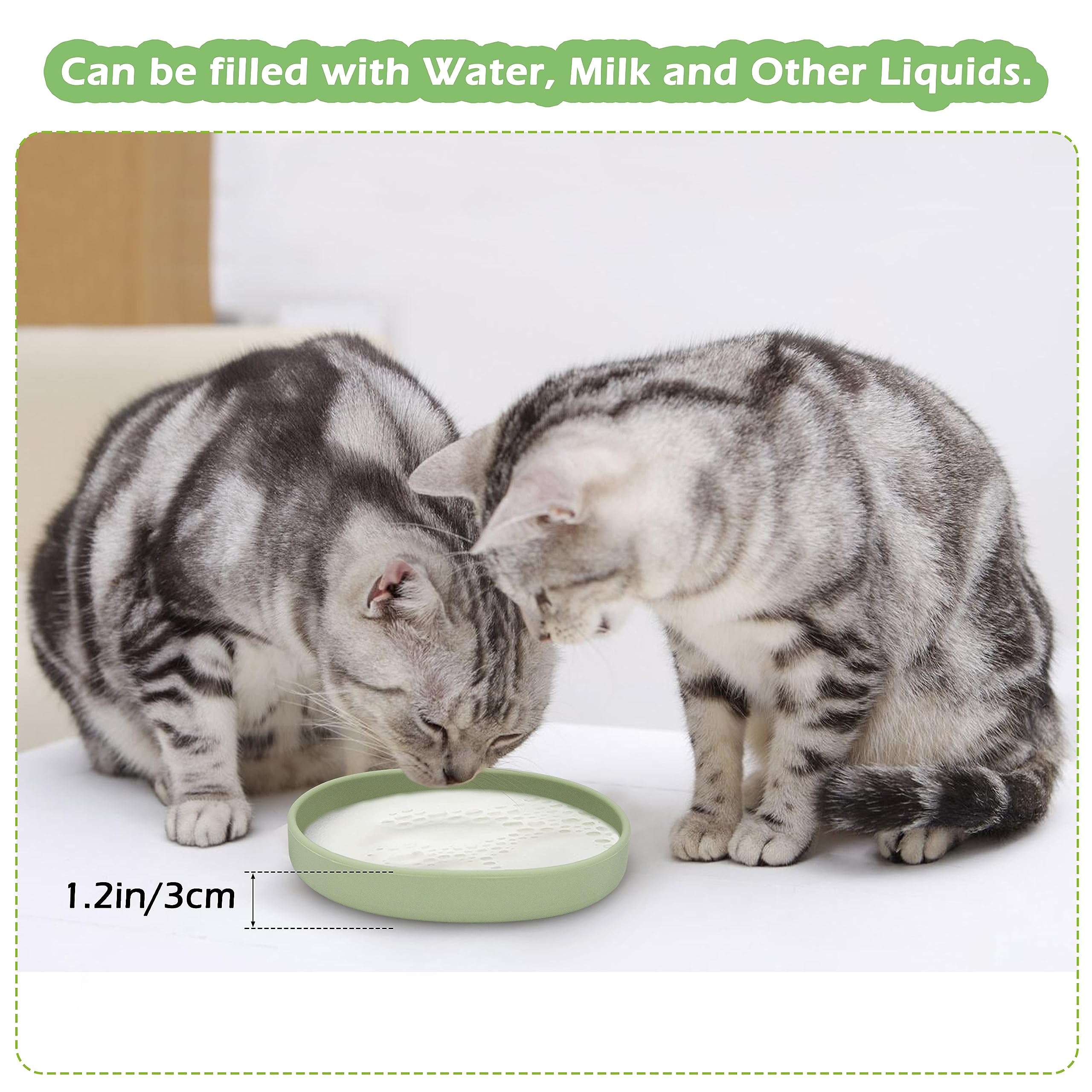 Bebeibon non-slip bowl green helps reduce sliding during pet meals.