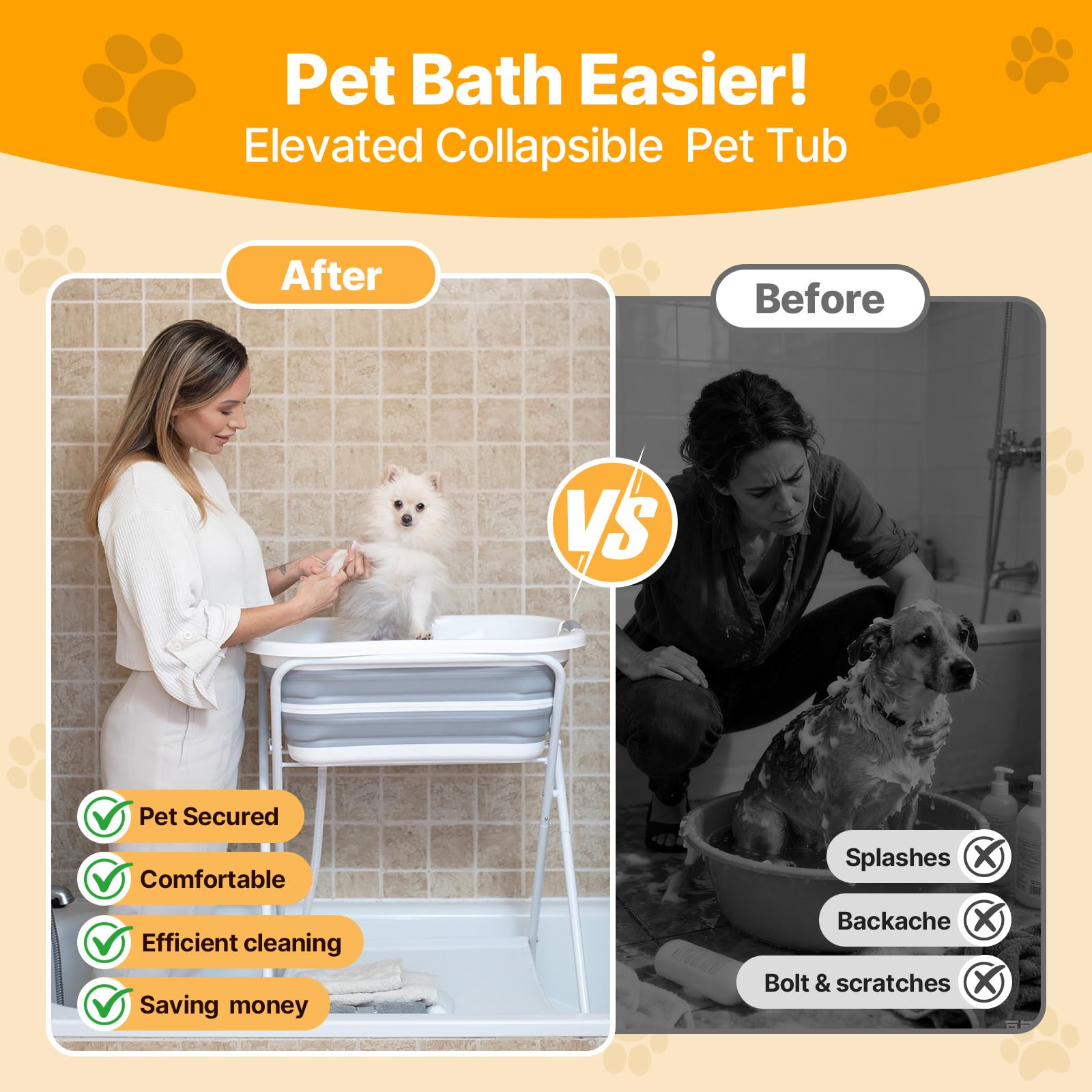 BEBEROAD PETS indoor-outdoor-bathing-station versatile for small dogs and cats