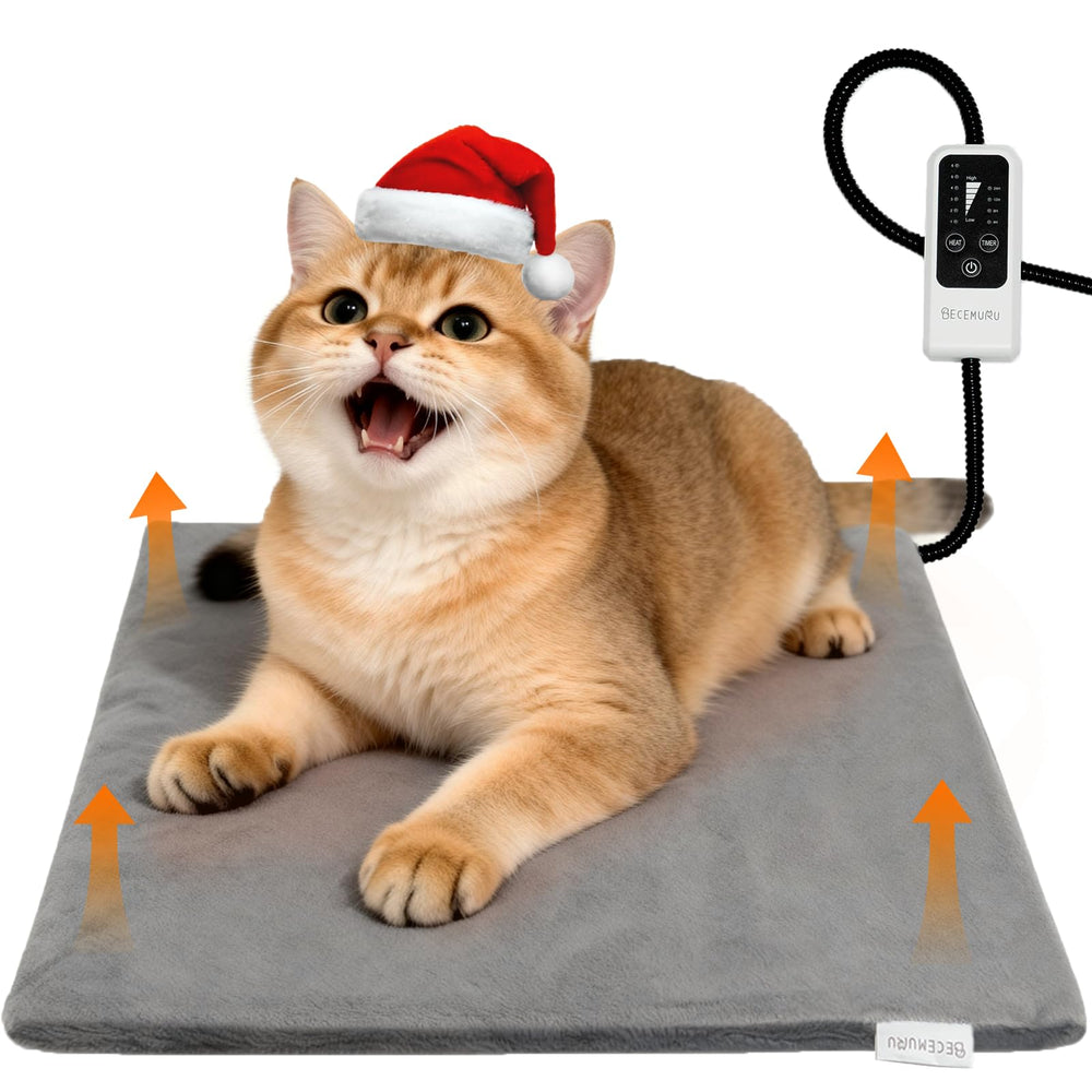 BECEMURU pet heating pad 18x16 top view delivering cozy warmth for dogs and cats