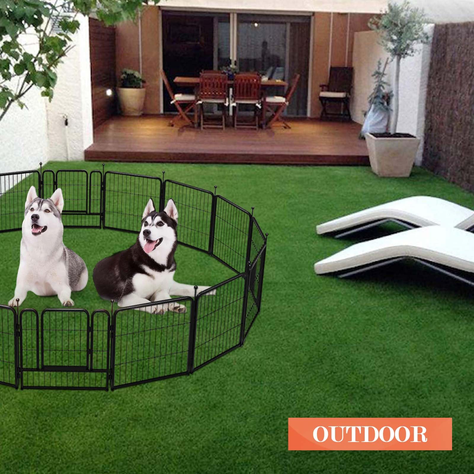 Bechandy durable-construction anchors withstand outdoor weather and active pets
