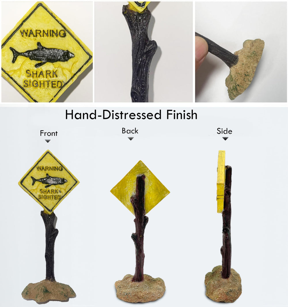 BechKCpro shark caution sign suitable for home centerpieces and displays