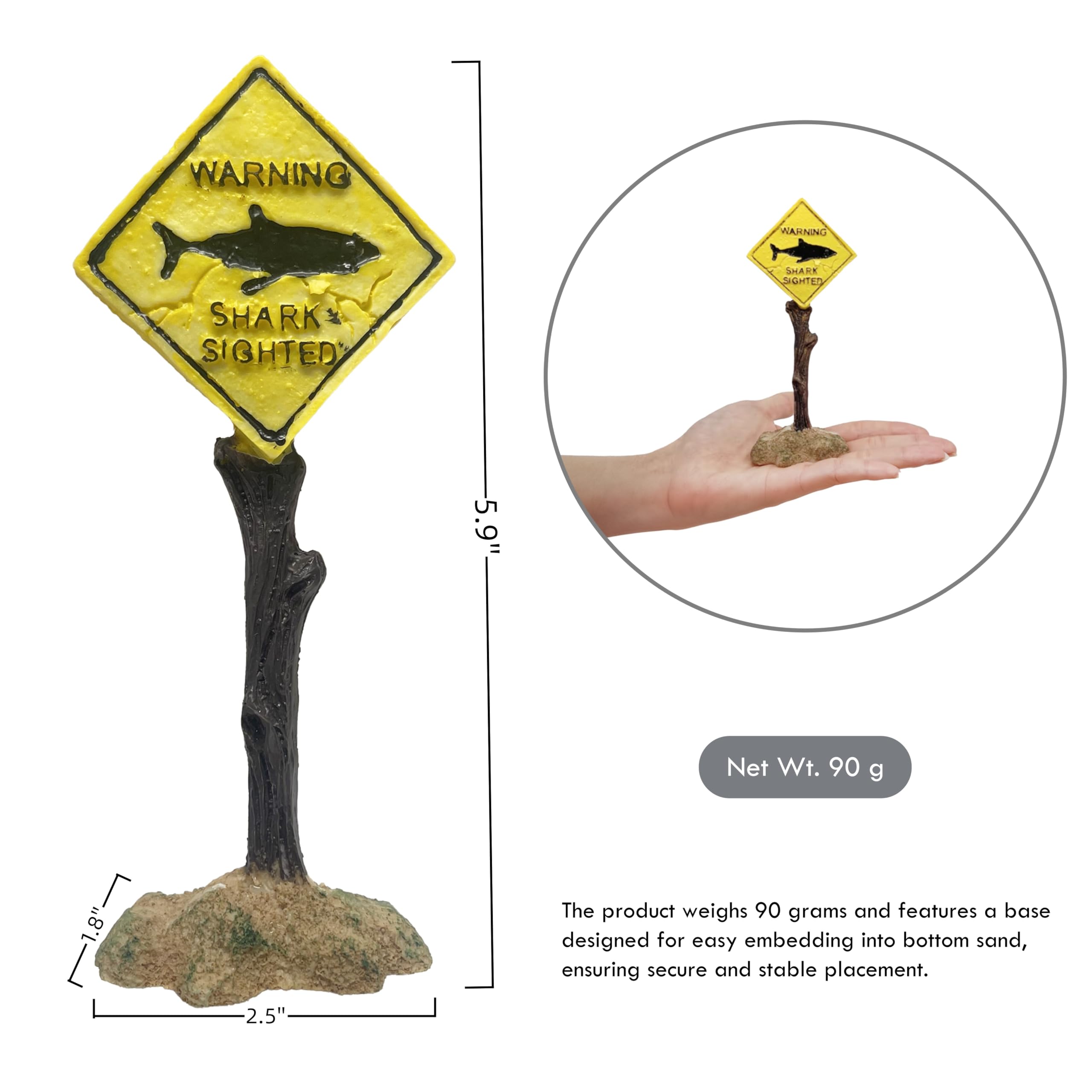 BechKCpro resin shark sign is eco-friendly and safe for shrimp