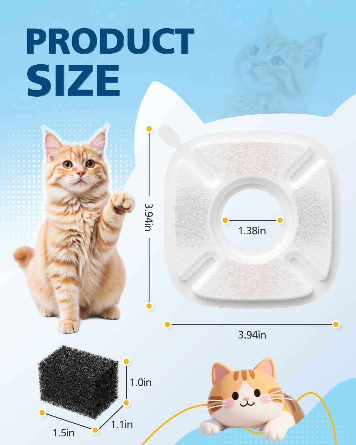 Beckacher 25 replacement filters and 25 pre-filter sponges bundled together for easy maintenance.