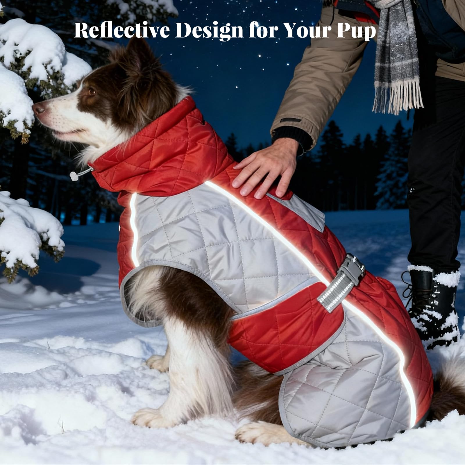 BECROWM dog coat stretchable leg holes ease dressing for dogs