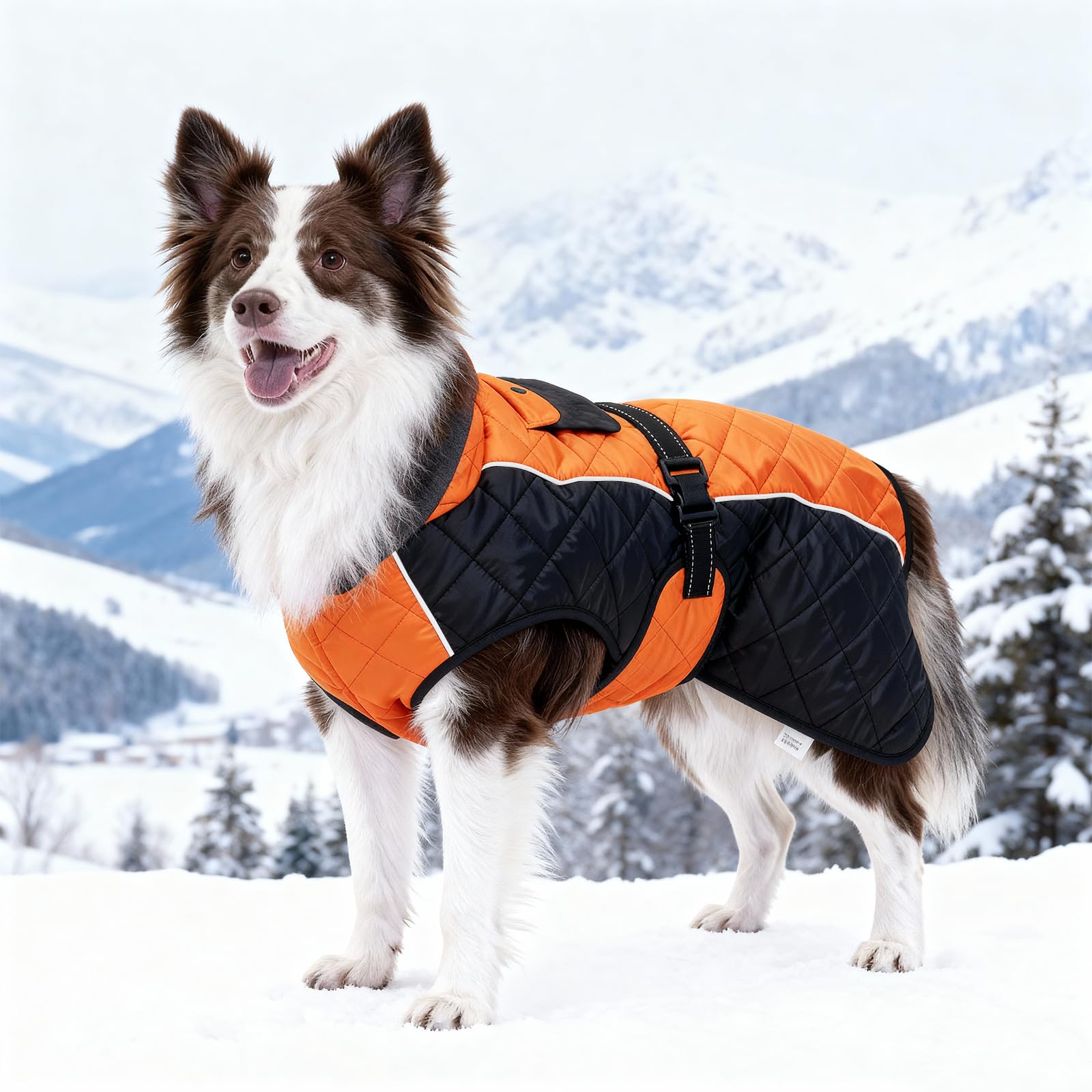 BECROWM dog coat windproof surface keeps your pup comfortable outside
