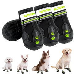 BECROWM dog shoes waterproof-winter-walks keep paws dry during snowy strolls.