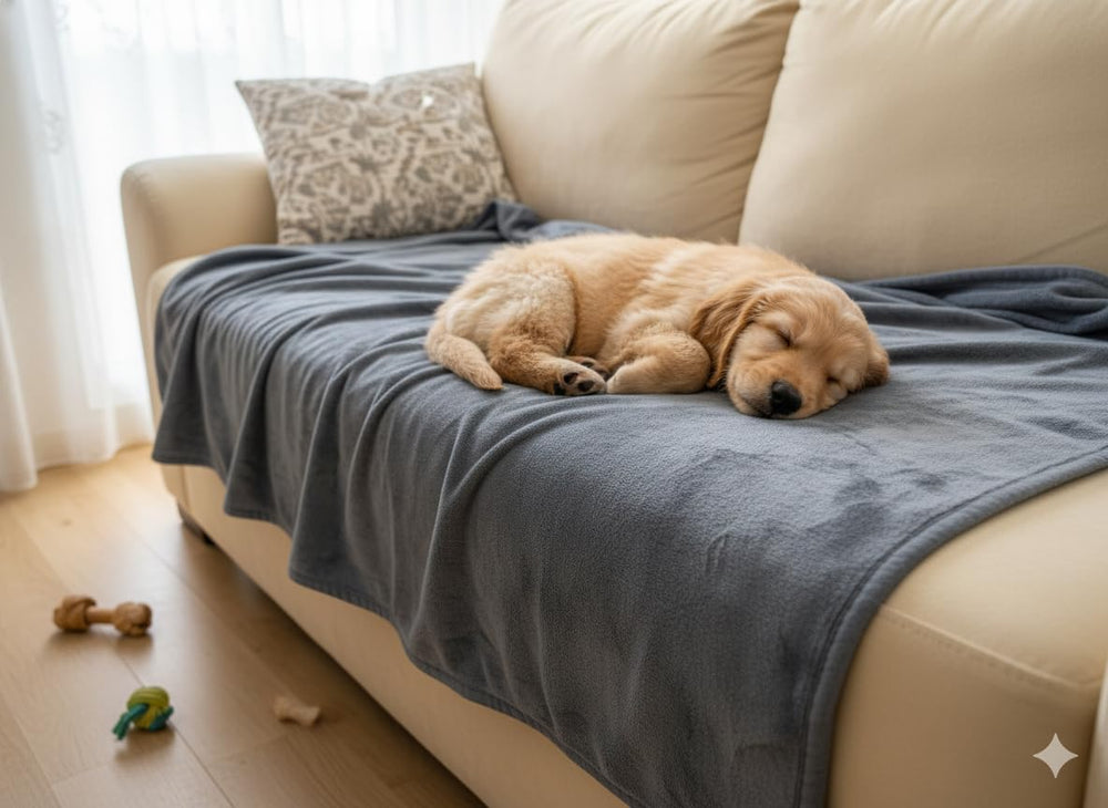 Bedding Aid king-size blanket beside bed in bedroom setup for daily protection