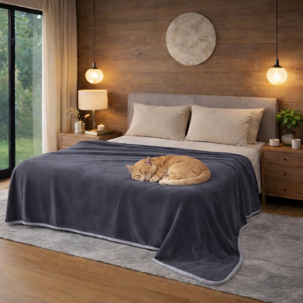 Bedding Aid king-size waterproof blanket starlit grey reverse design offers two moods