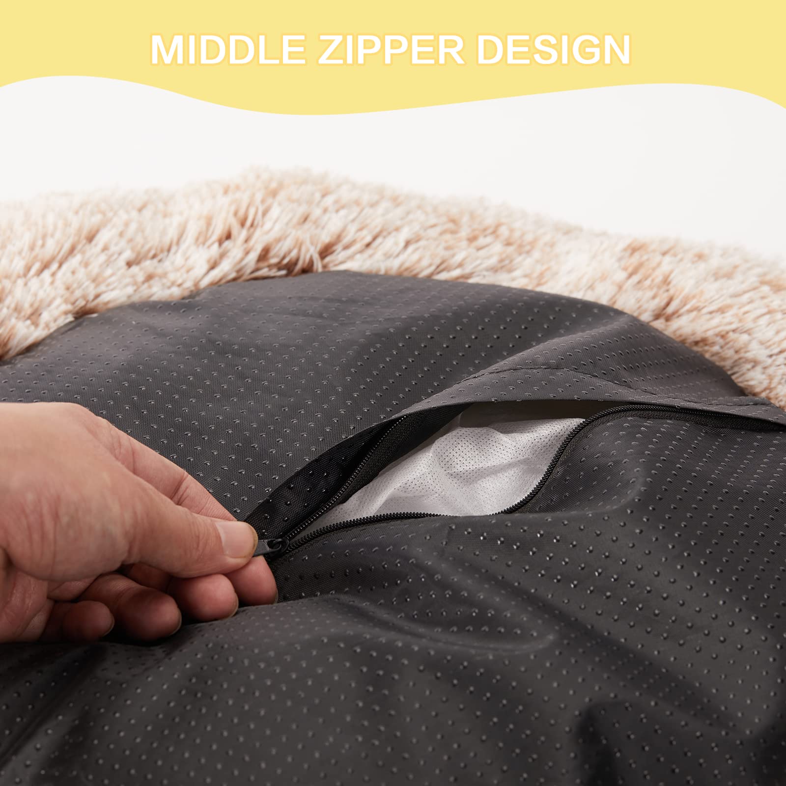 Bedfolks calming donut bed machine-washable cover simplifies cleanup after play
