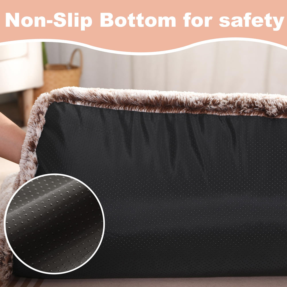 Bedfolks 29x21 inch dog crate bed size shown in scene