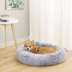 Bedfolks donut bed inner fluff closeup—ultra-soft comfort for lounging.