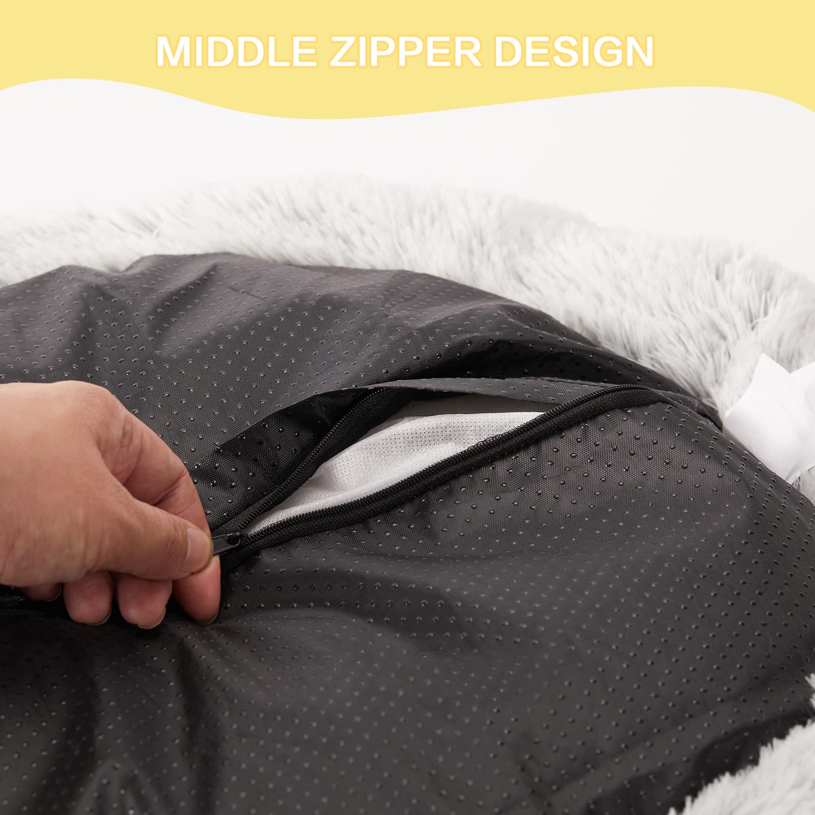 Bedfolks Donut Bed cover is machine washable for easy care.