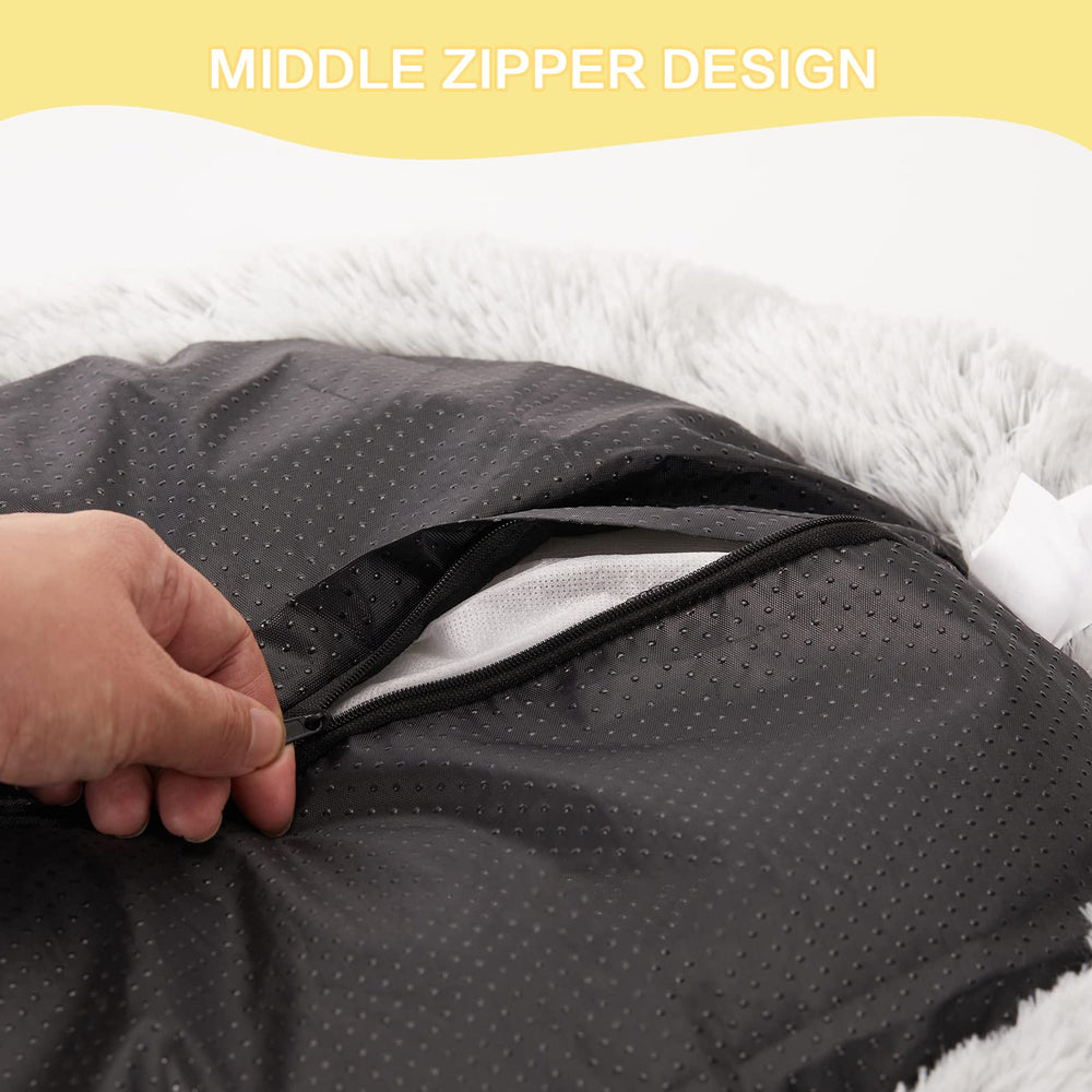 Bedfolks Donut Bed cover is machine washable for easy care.