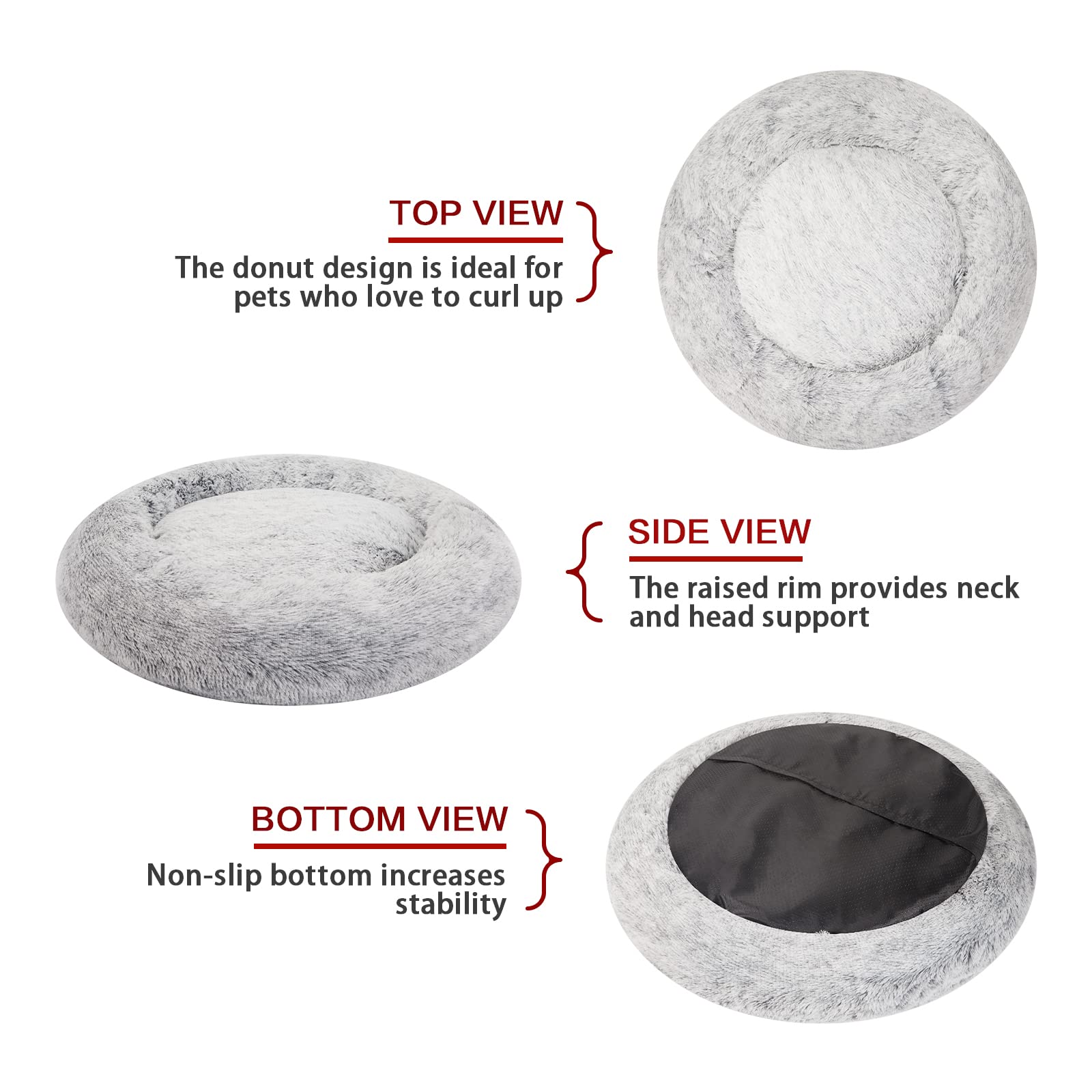 Bedfolks Donut Bed machine-washable cover simplifies cleanup after muddy paws.
