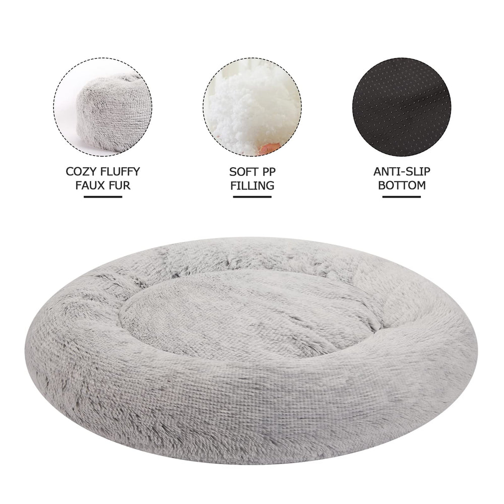 Bedfolks Donut Bed round shape emphasizes cushiony support for curled sleepers.
