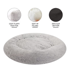 Bedfolks Donut Bed round shape emphasizes cushiony support for curled sleepers.