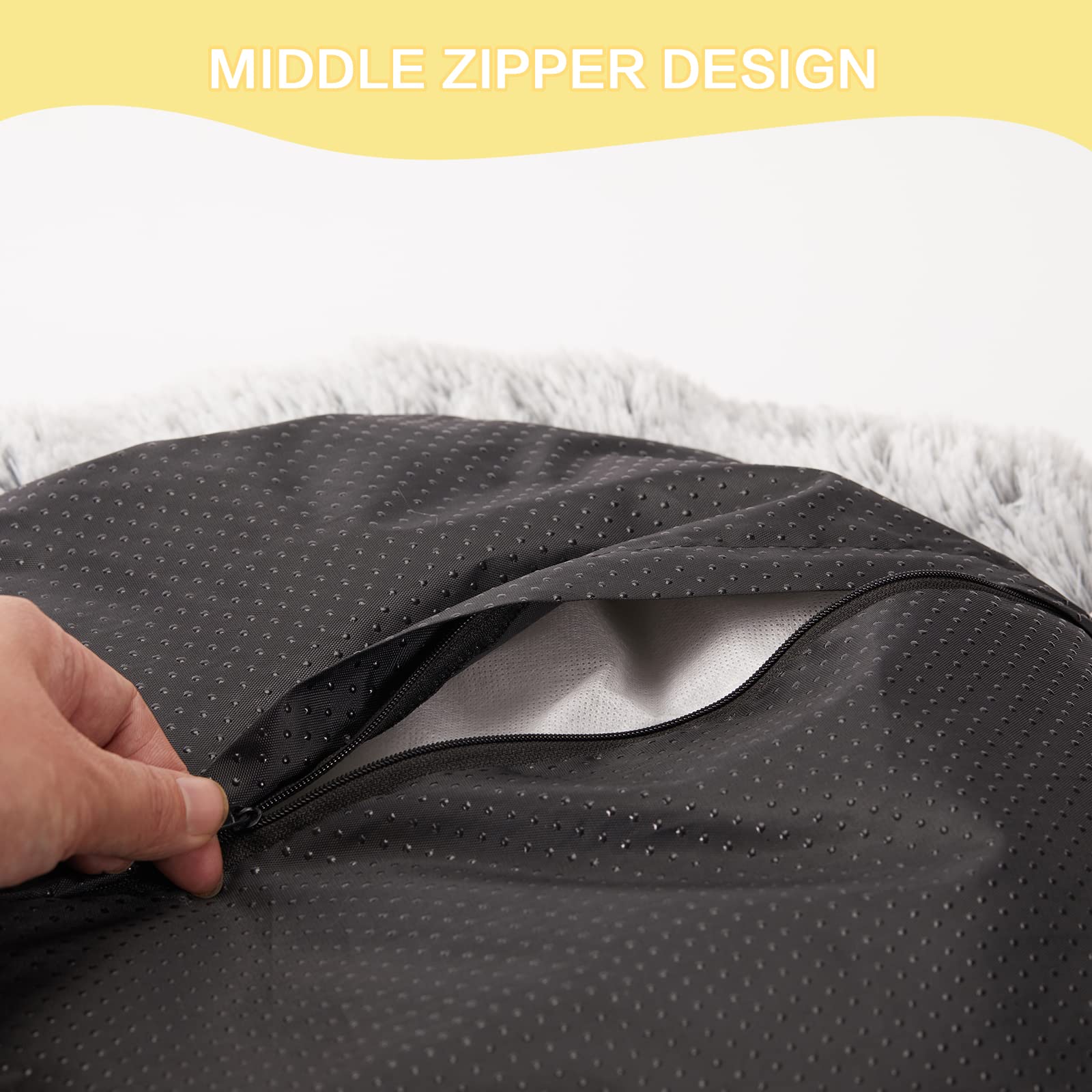 Bedfolks donut bed center zipper enables simple washing