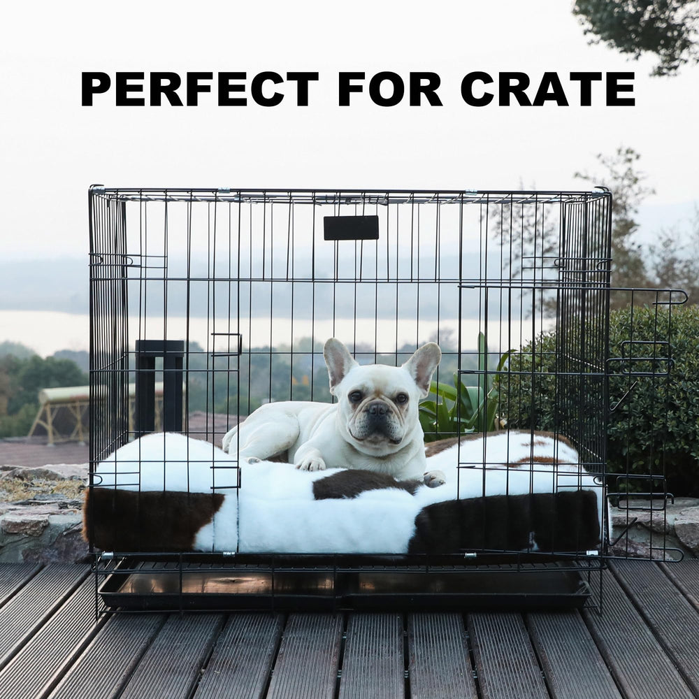 Bedfolks waterproof crate bed crate-setup indicates compatibility with 36x23 crates.