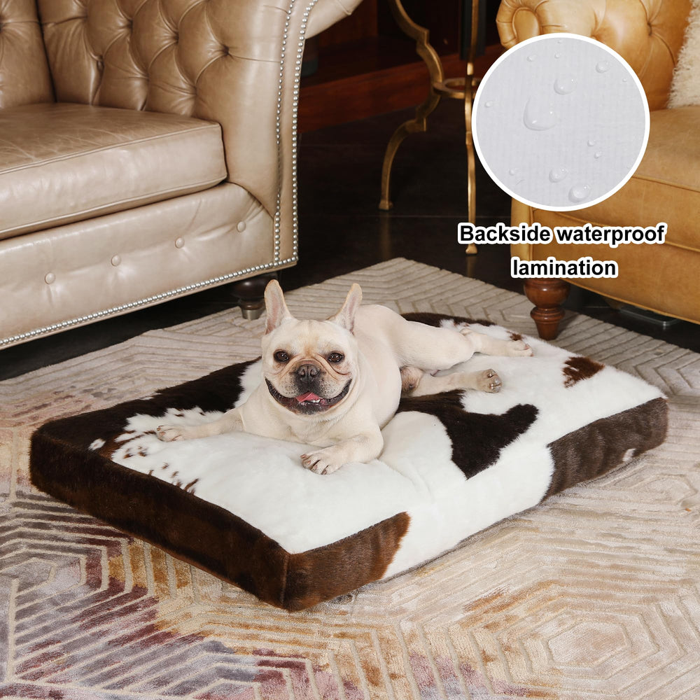 Bedfolks waterproof crate bed removable-cover close-up shows easy washing and fill adjustment.