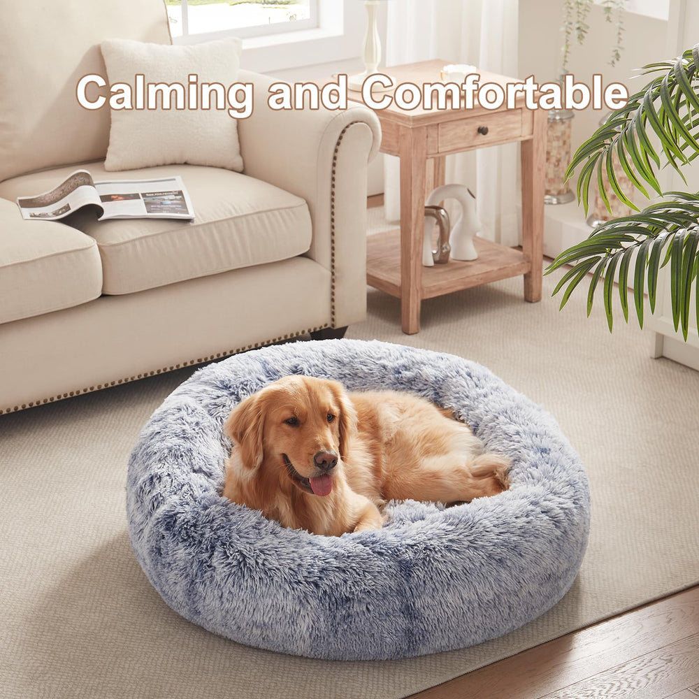 BedStill donut bed large-dog snug scene promotes relaxed rest