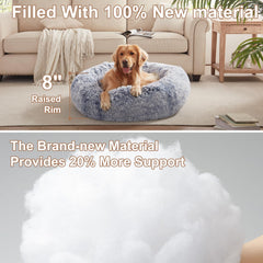 BedStill donut bed removable-cover closeup highlighting easy machine wash