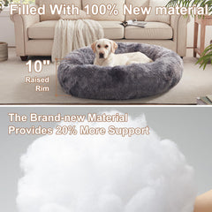 BedStill Donut Bed front view shows XL size for large dogs' space.