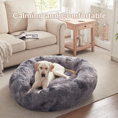 BedStill Donut Bed side profile highlights raised rim for secure rest.
