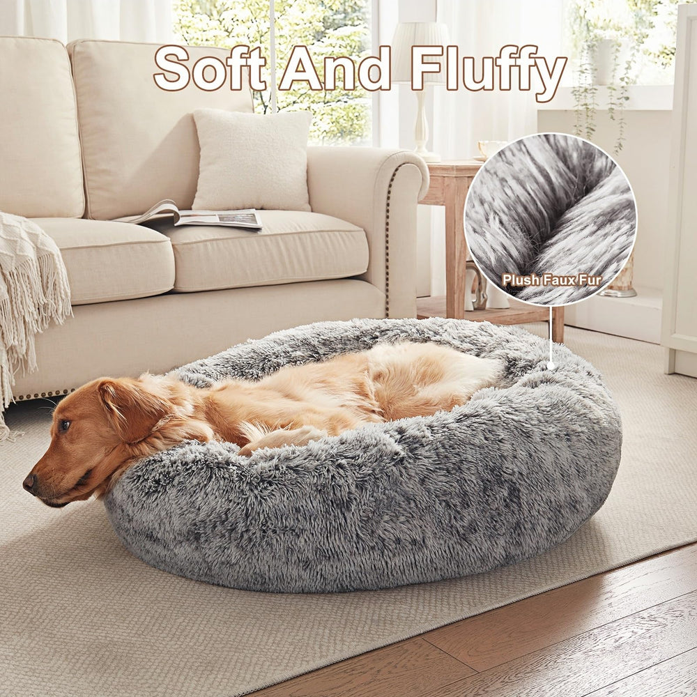 BedStill donut dog bed 36in non-slip base keeps bed in place