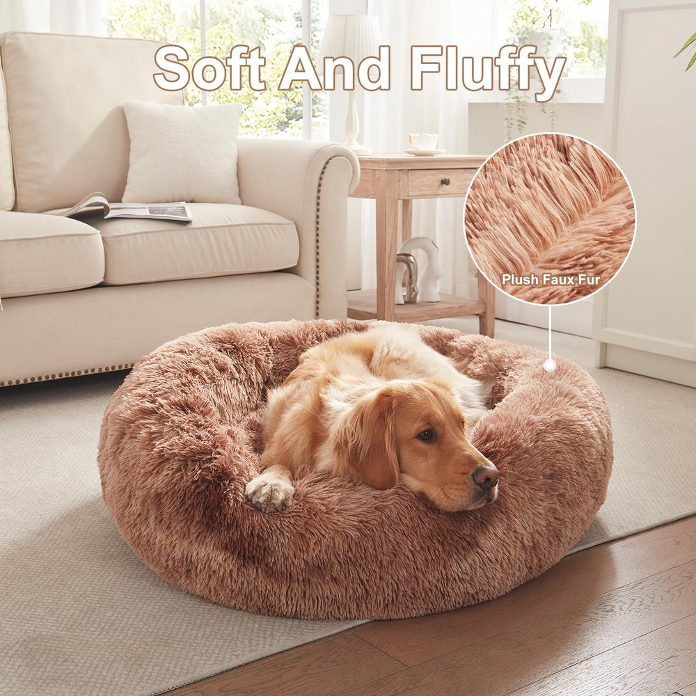 BedStill donut bed removable cover close-up highlights easy machine-wash cleaning.