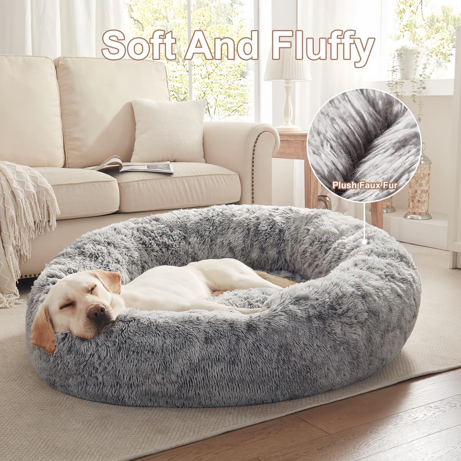 BedStill non-slip base keeps the XL bed stable on slick floors.