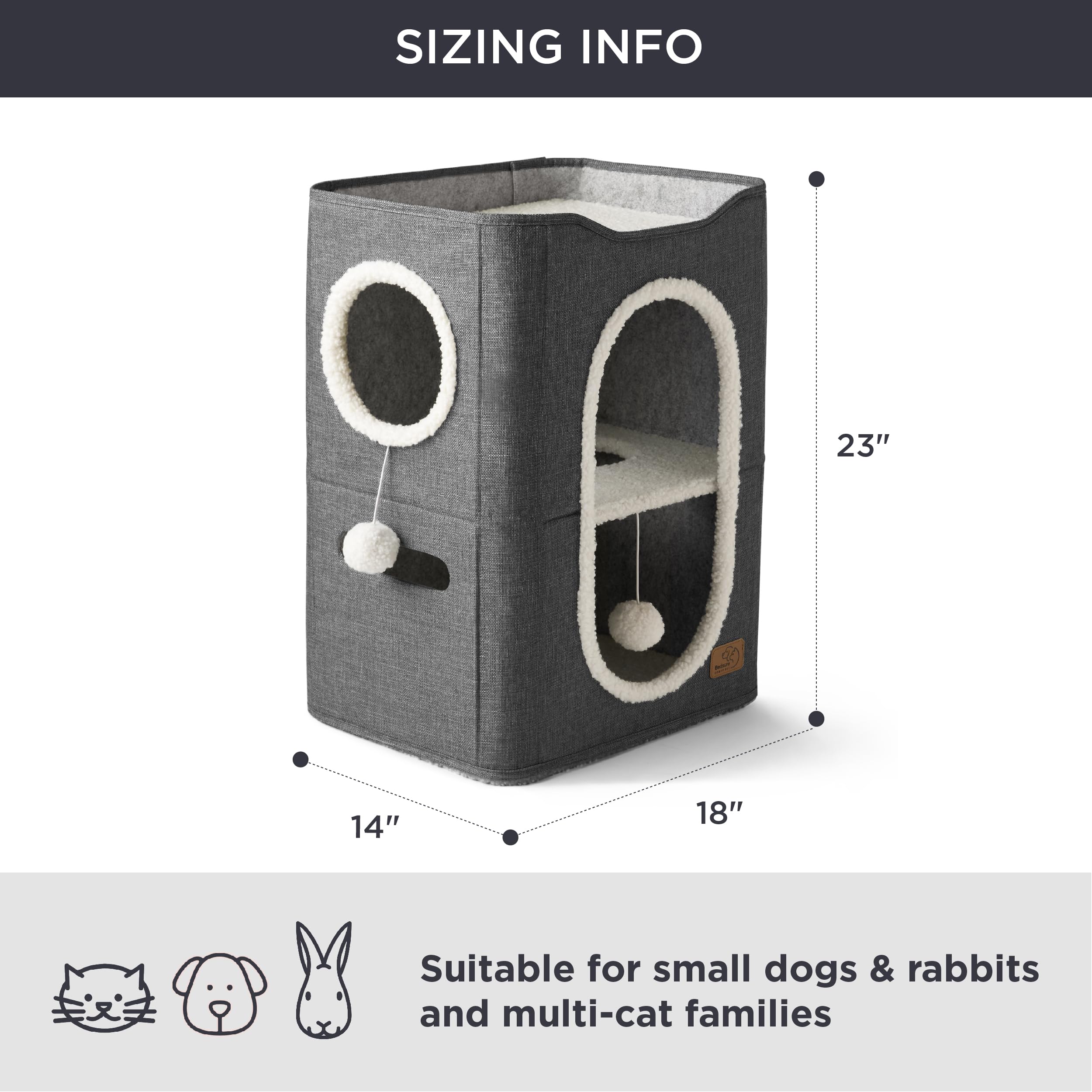 Bedsure 2-Story Cat House assembly-friendly design for quick setup.