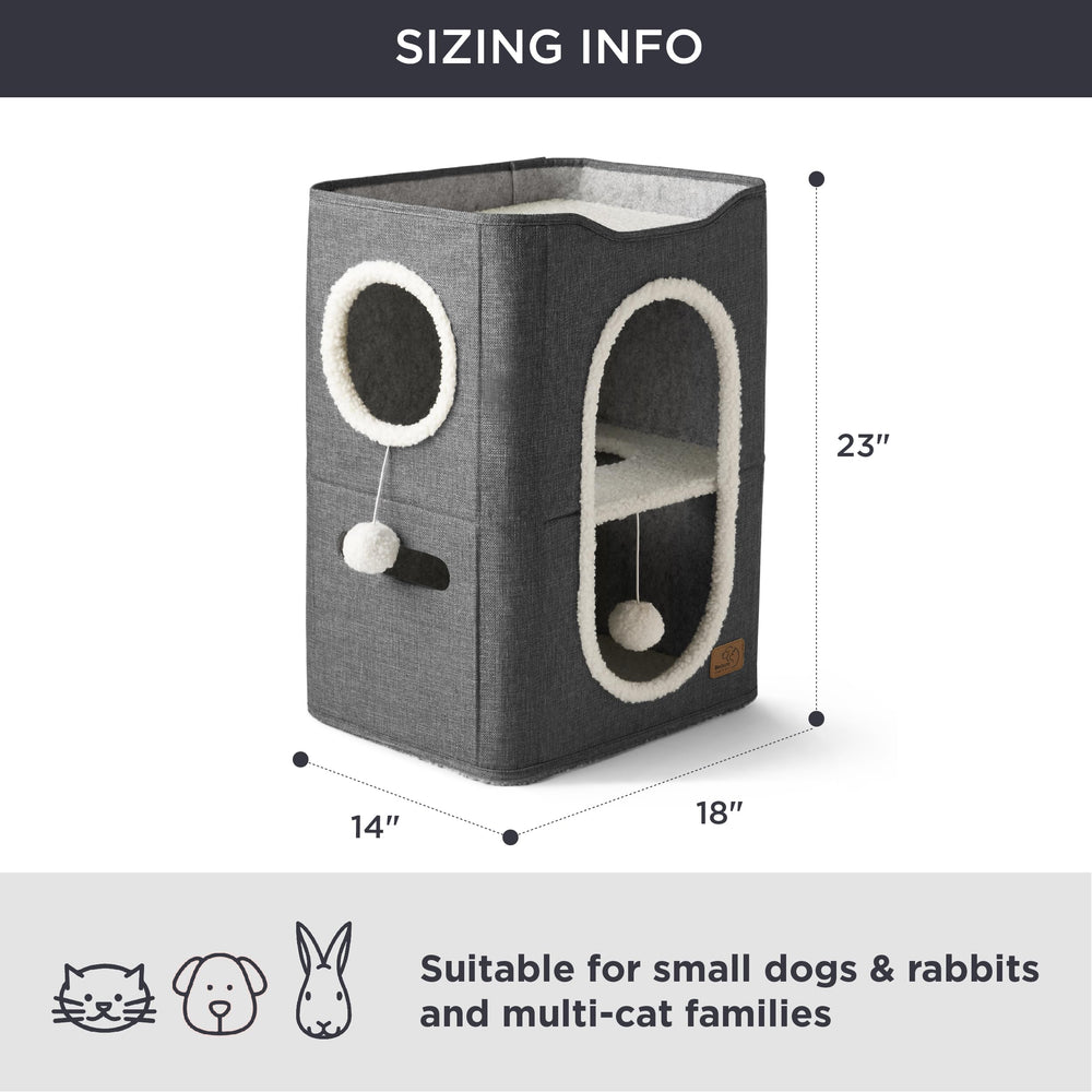 Bedsure 2-Story Cat House assembly-friendly design for quick setup.