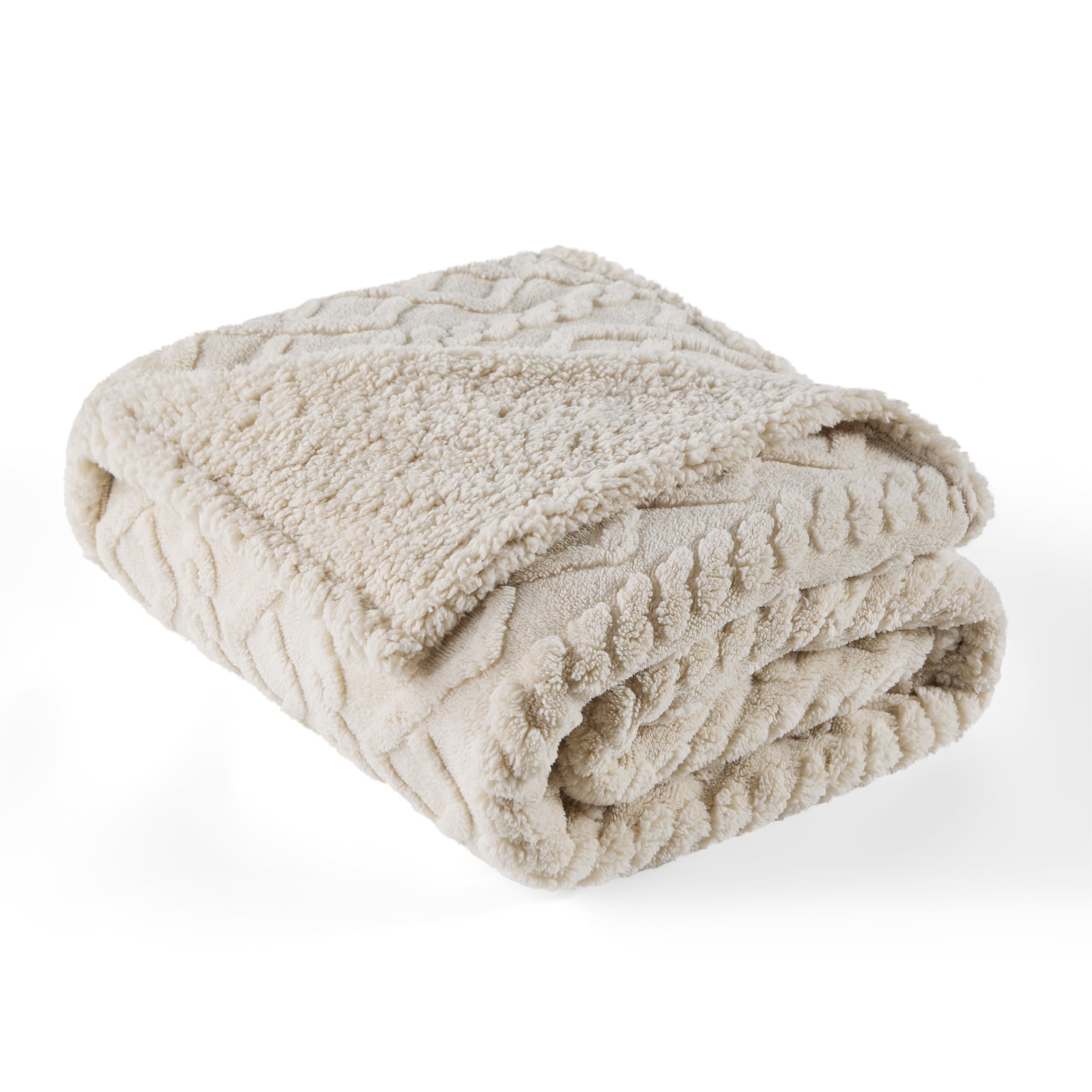 Bedsure indoor-outdoor pet blanket in cream suitable for various spaces