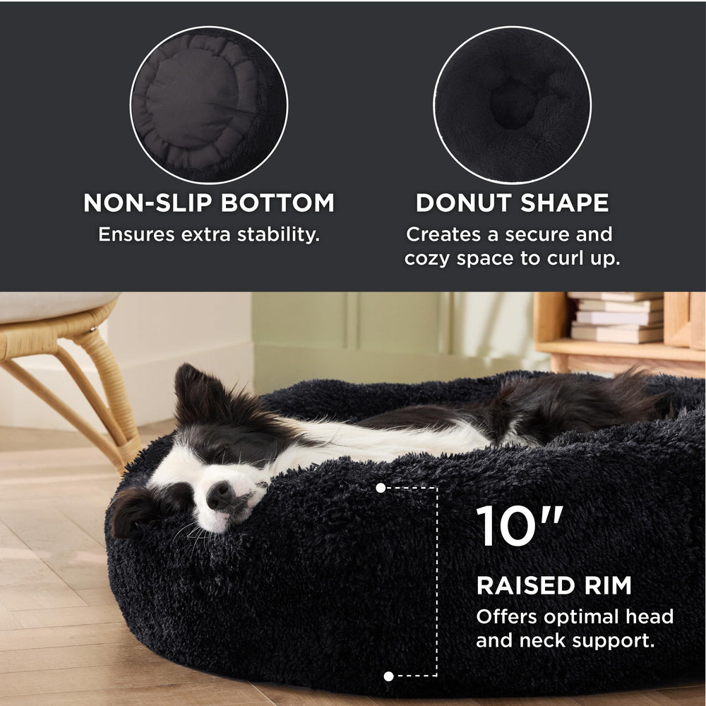 Bedsure anti-slip base keeps the round bed sturdy on slick floors for easy lounging.