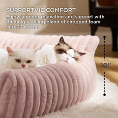 Bedsure 36-inch dog sofa with washable cover shown