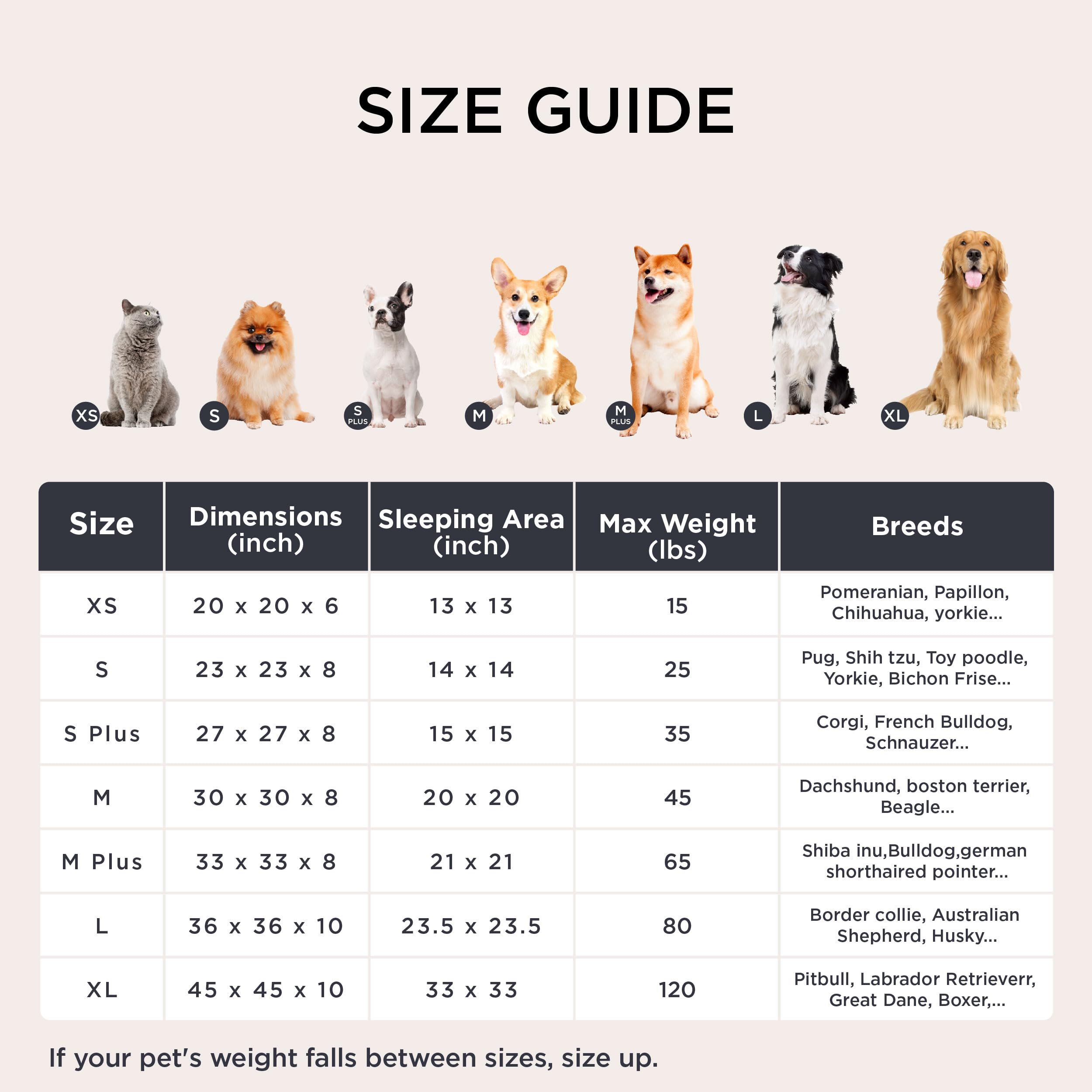 Bedsure calming dog bed ivory beige color blends with home decor.
