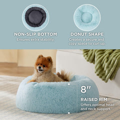 Bedsure calming dog bed in living room shows tranquil design for naps