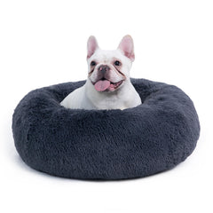 Bedsure calming dog bed round design offers curl-up comfort and a secure space