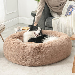 Bedsure calming donut bed non-slip base keeps bed steady