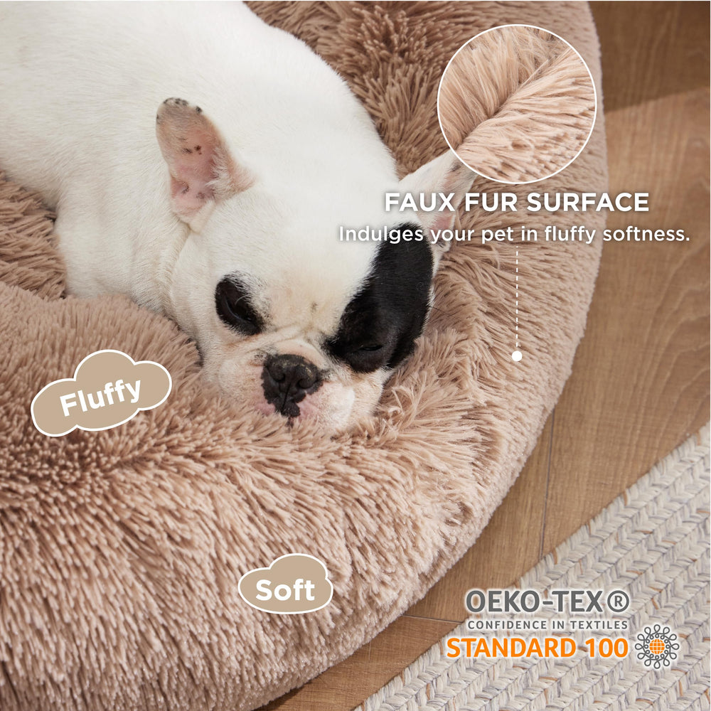 Bedsure camel 33in bed ready for nap-time routines and cozy lounging.