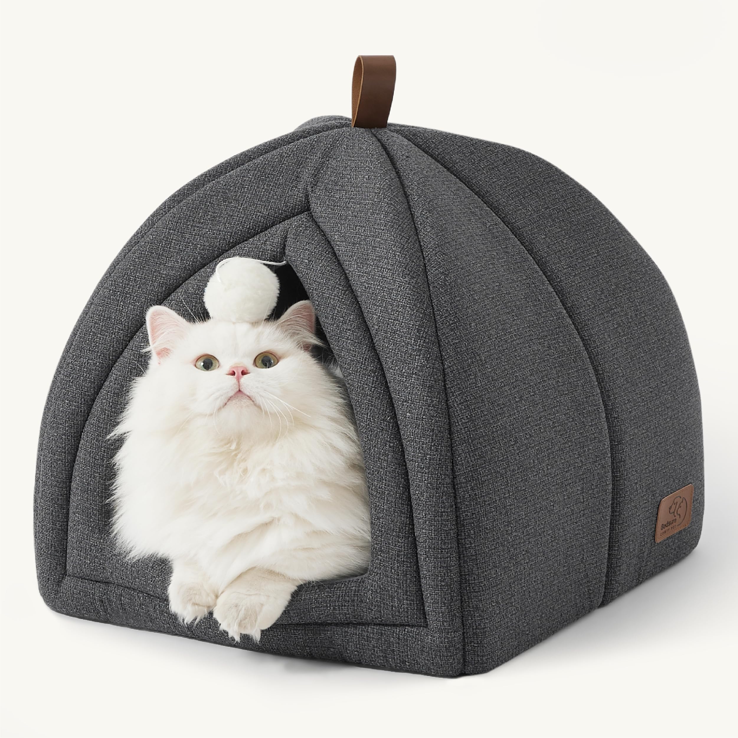 Bedsure cat bed 2in1 cave entrance provides a cozy hideaway for kittens