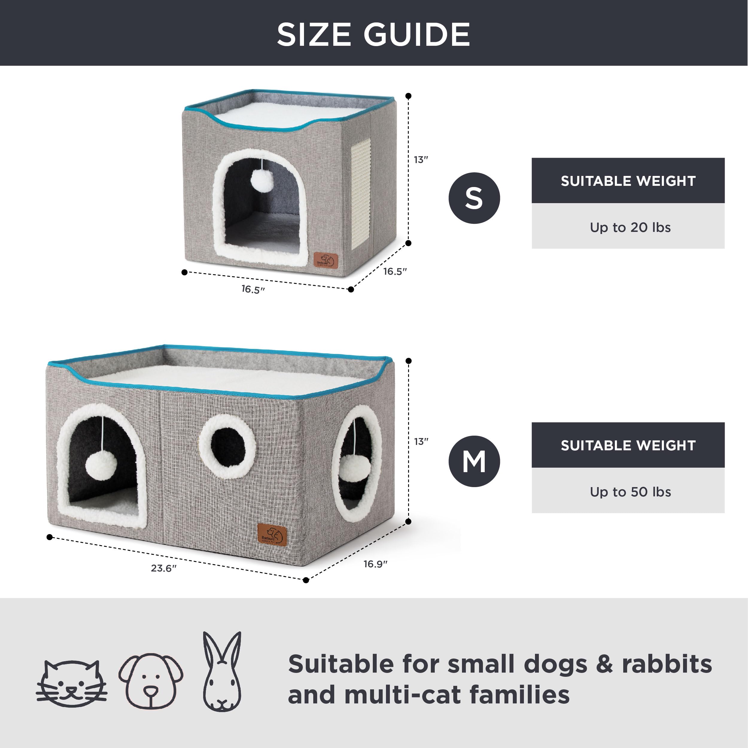 Bedsure cat bed foldable design for easy storage and travel.
