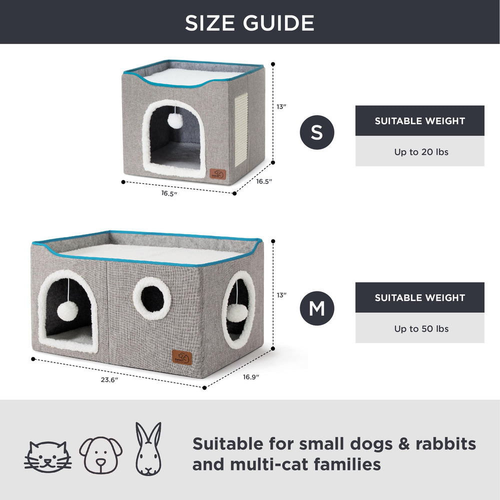 Bedsure cat bed foldable design for easy storage and travel.