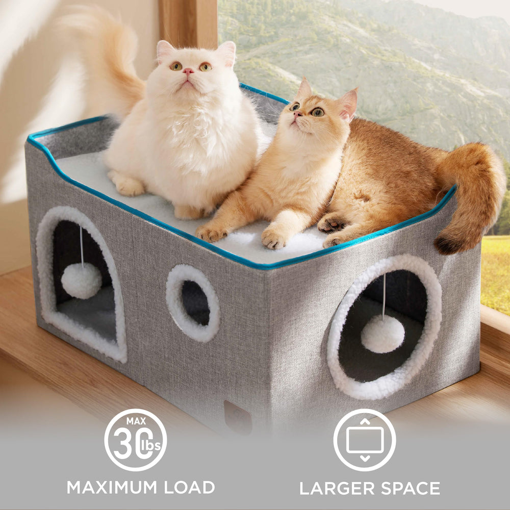 Bedsure cat bed plush balls for interactive entertainment.