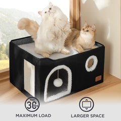 Bedsure cat bed with plush balls for interactive play
