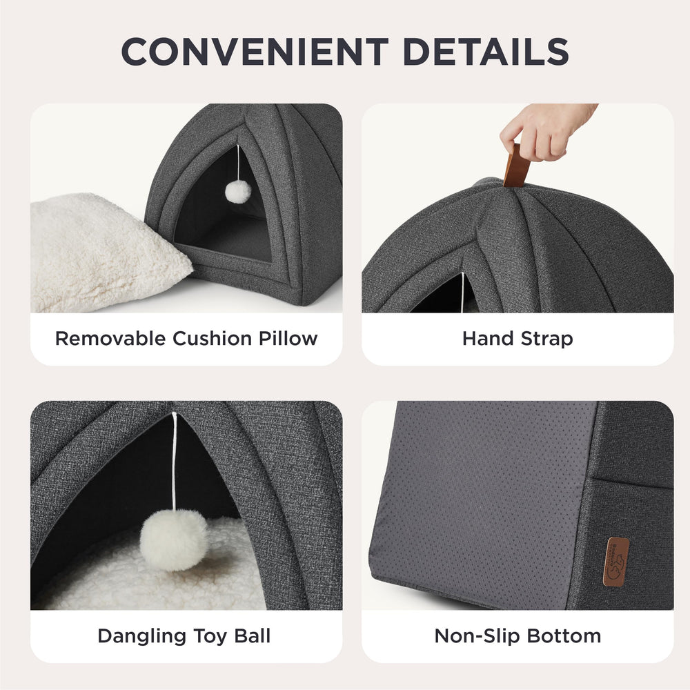 Bedsure cat bed removable washable cushion for easy cleanup after play