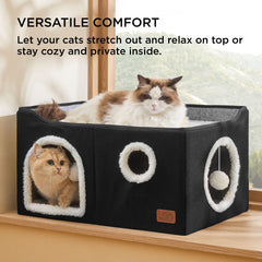Bedsure cat bed with sisal scratching board for healthy scratching