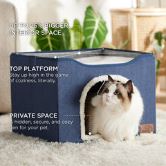 Bedsure cat bed upper platform offers a vantage for relaxing from height